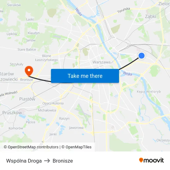 Wspólna Droga to Bronisze map