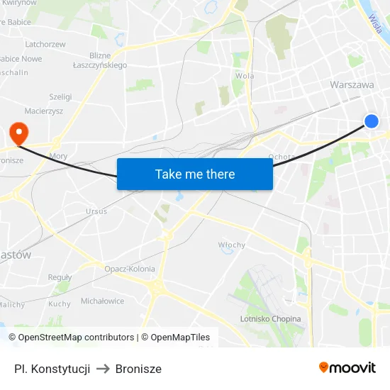 Pl. Konstytucji to Bronisze map