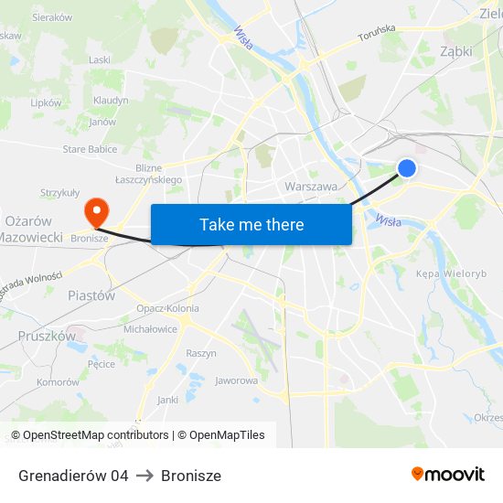 Grenadierów 04 to Bronisze map