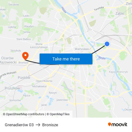 Grenadierów 03 to Bronisze map