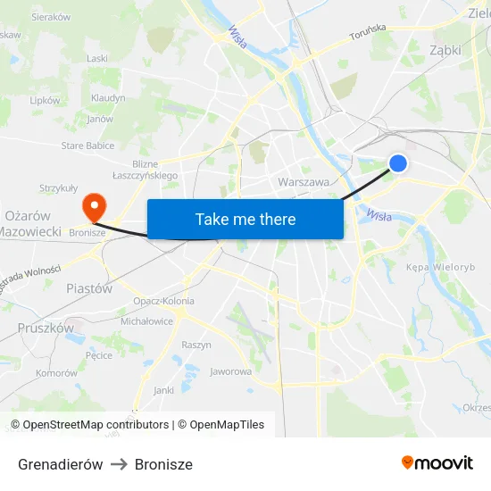 Grenadierów to Bronisze map