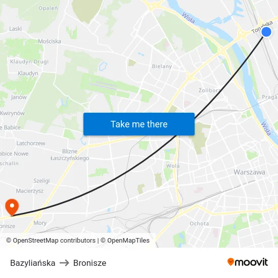 Bazyliańska to Bronisze map