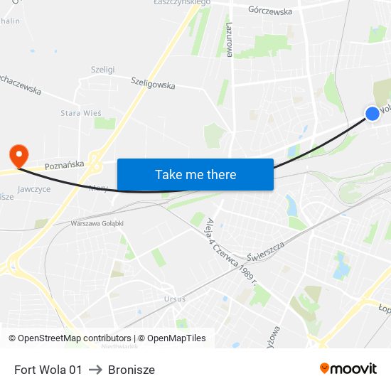 Fort Wola 01 to Bronisze map