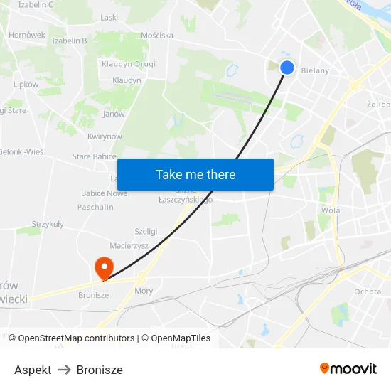 Aspekt to Bronisze map