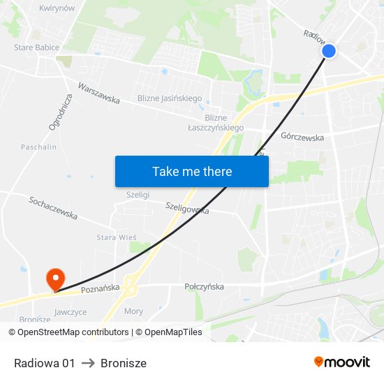 Radiowa 01 to Bronisze map