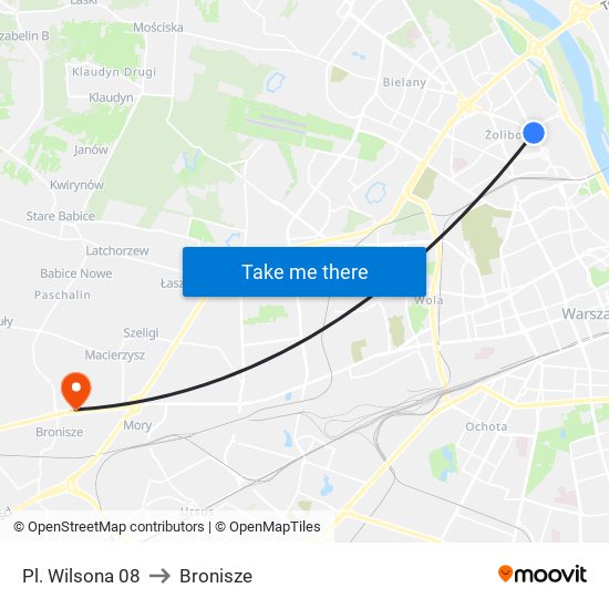 Pl. Wilsona 08 to Bronisze map