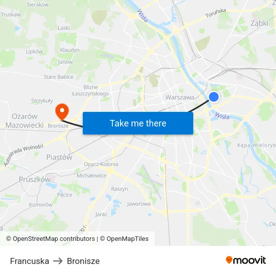 Francuska to Bronisze map