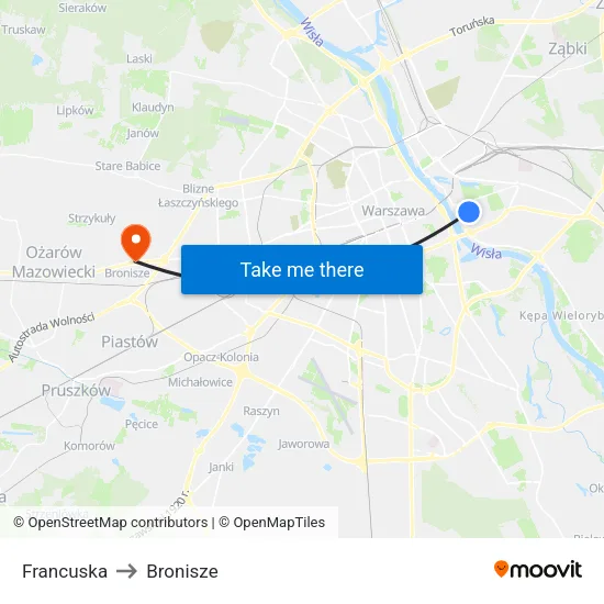 Francuska to Bronisze map