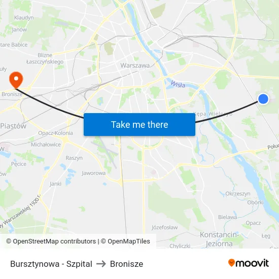 Bursztynowa - Szpital to Bronisze map