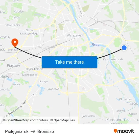 Pielęgniarek to Bronisze map
