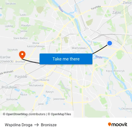Wspólna Droga to Bronisze map