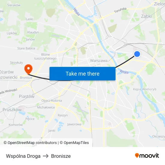 Wspólna Droga to Bronisze map