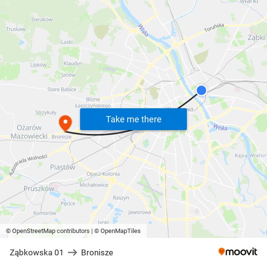 Ząbkowska 01 to Bronisze map