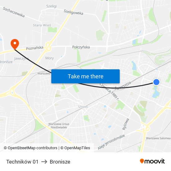 Techników 01 to Bronisze map
