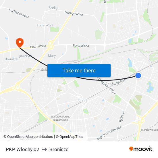 PKP Włochy 02 to Bronisze map