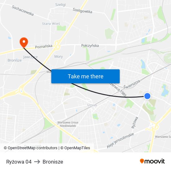 Ryżowa 04 to Bronisze map