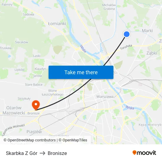 Skarbka Z Gór to Bronisze map