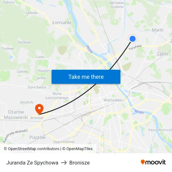 Juranda Ze Spychowa to Bronisze map