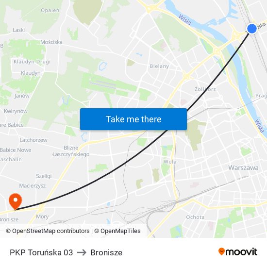 PKP Toruńska 03 to Bronisze map