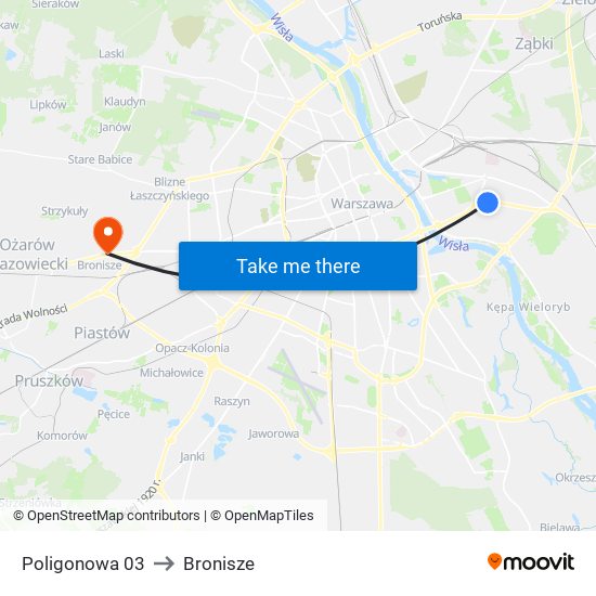 Poligonowa 03 to Bronisze map