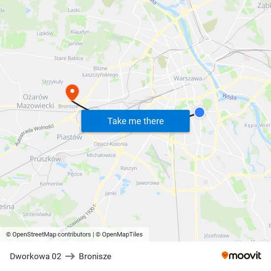 Dworkowa 02 to Bronisze map