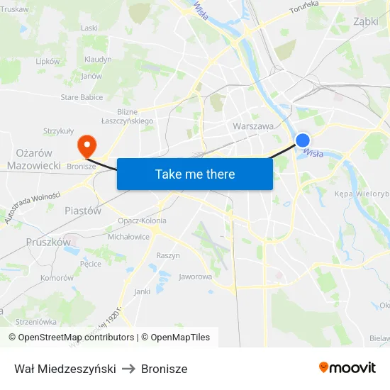 Wał Miedzeszyński to Bronisze map