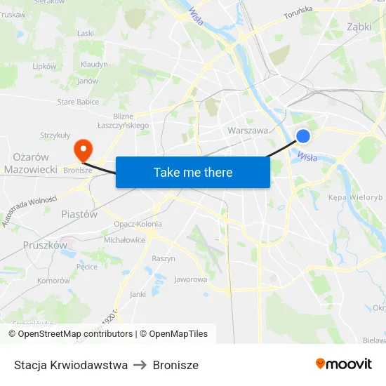 Stacja Krwiodawstwa to Bronisze map