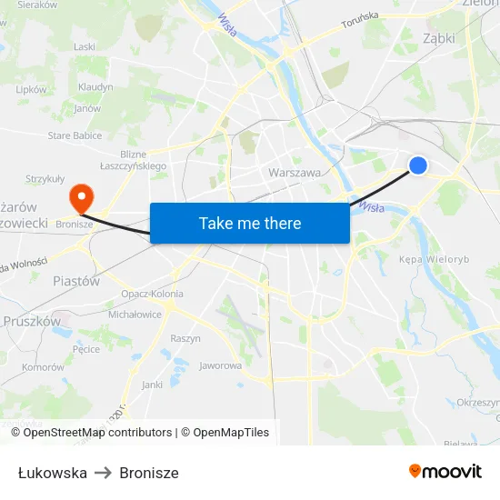 Łukowska to Bronisze map