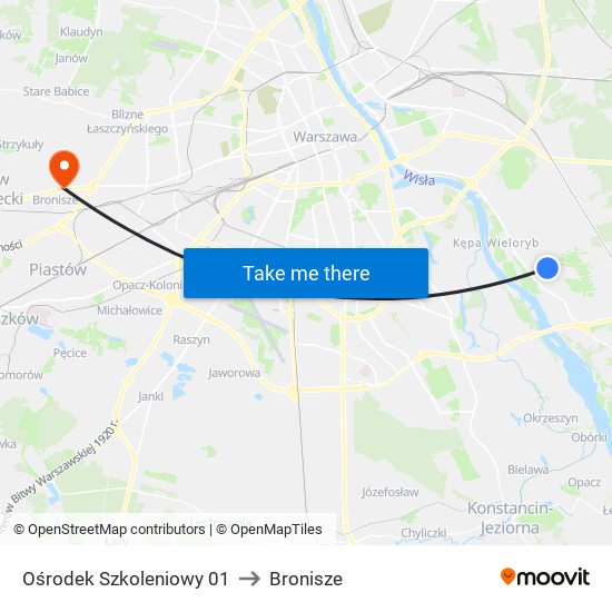 Ośrodek Szkoleniowy 01 to Bronisze map