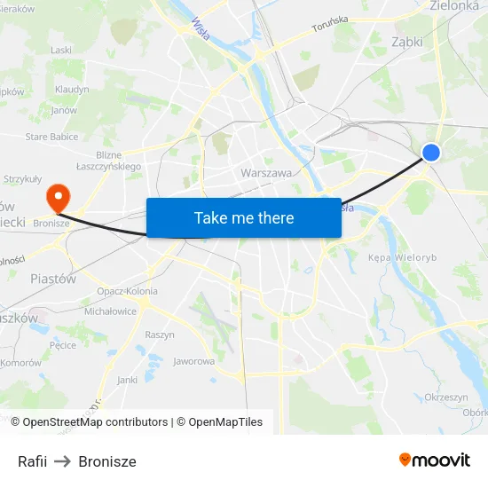 Rafii to Bronisze map