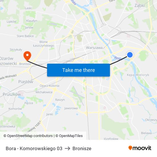 Bora - Komorowskiego 03 to Bronisze map