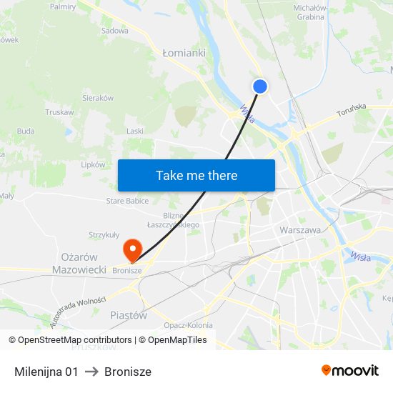 Milenijna 01 to Bronisze map