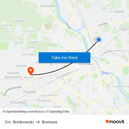 Cm. Bródnowski to Bronisze map