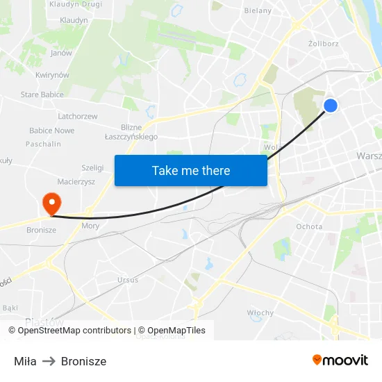 Miła to Bronisze map