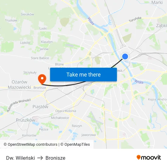 Dw. Wileński to Bronisze map