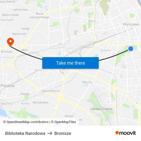 Biblioteka Narodowa to Bronisze map