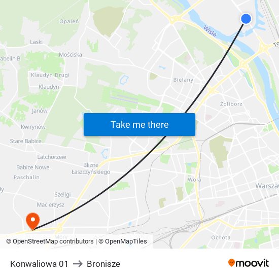 Konwaliowa 01 to Bronisze map