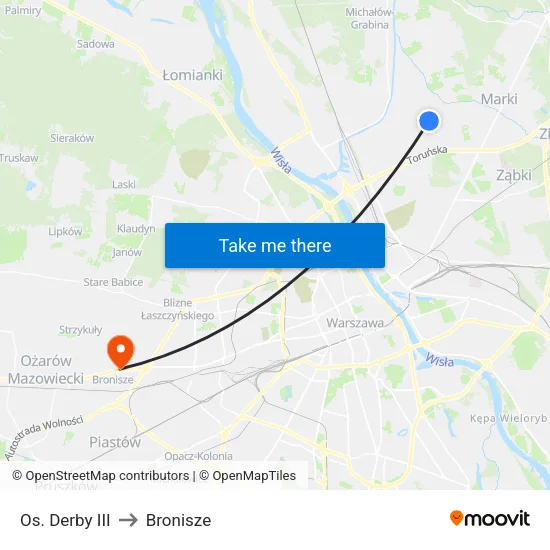 Os. Derby III to Bronisze map