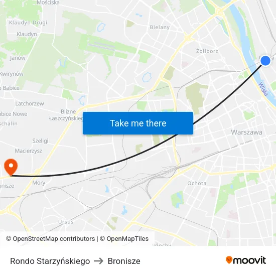 Rondo Starzyńskiego to Bronisze map