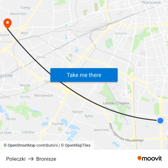 Poleczki to Bronisze map
