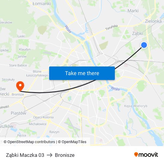 Ząbki Maczka 03 to Bronisze map