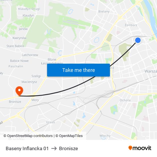 Baseny Inflancka to Bronisze map