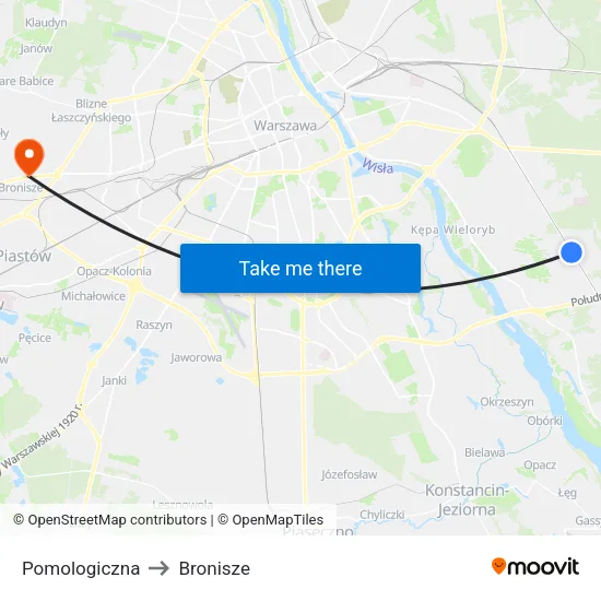 Pomologiczna to Bronisze map