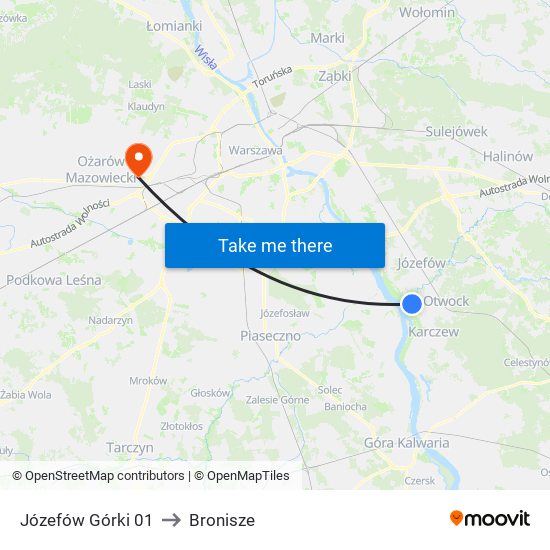 Józefów Górki 01 to Bronisze map