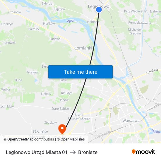 Legionowo Urząd Miasta 01 to Bronisze map