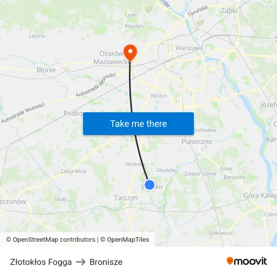 Złotokłos Fogga to Bronisze map