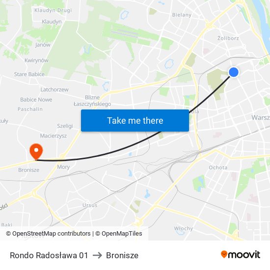 Rondo Radosława 01 to Bronisze map