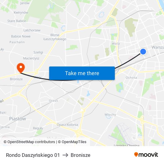 Rondo Daszyńskiego 01 to Bronisze map