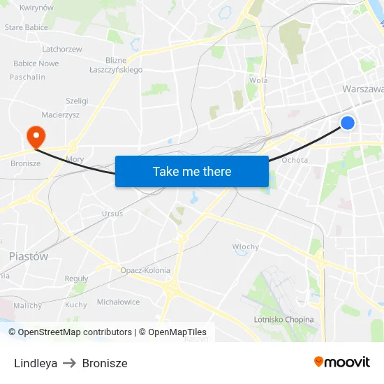 Lindleya to Bronisze map