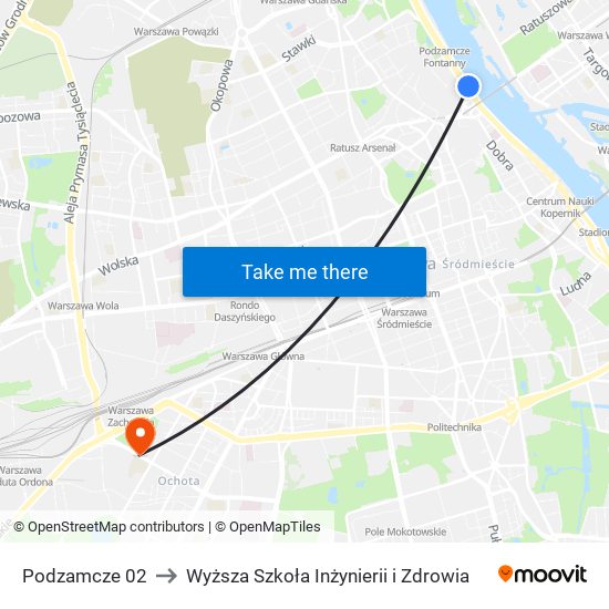 Podzamcze 02 to Wyższa Szkoła Inżynierii i Zdrowia map